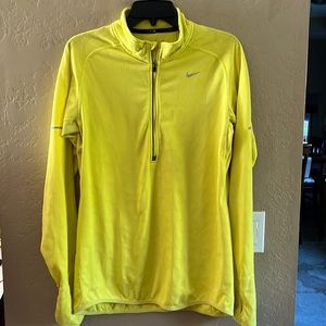 Nike Men’s DriFit running long sleeve color bright yellow long sleeve Medium